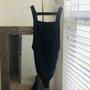 Black Side Scoop Body Suit